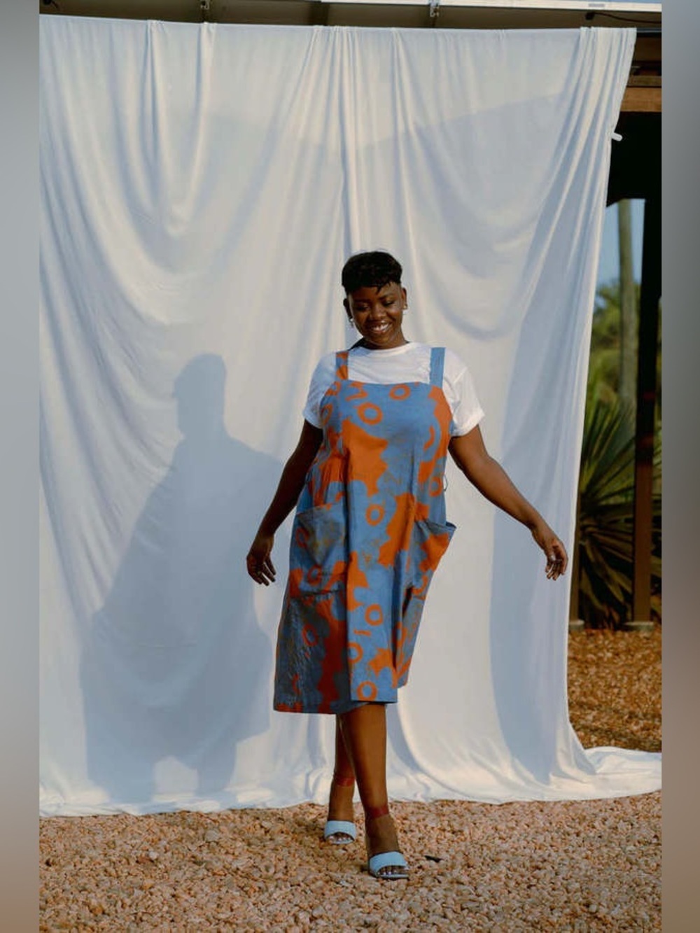 OSEI DURO 100% Organic Cotton Amplo Dress in All Ideas Print Size VGUC
